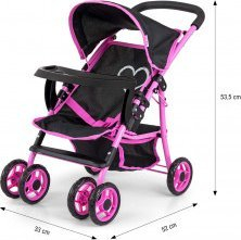 Karrocë kukullash Milly Mally Kate Prestige, për kukulla deri 50 cm, e zezë