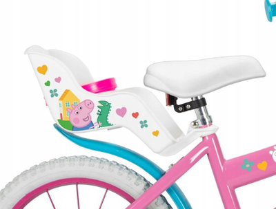 Bicikletë për kalamaj Toimsa Peppa Pig 16", me rrota anësore, rozë