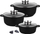 Set tenxheresh Klausberg KB-7359, 8 copë, veshje granit, gri