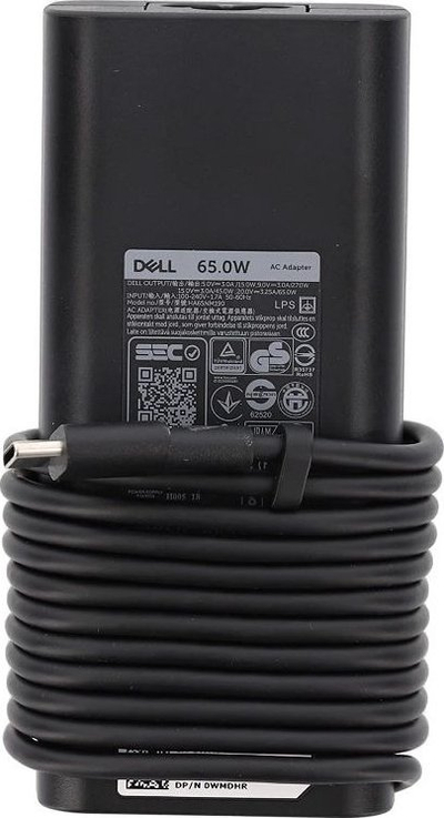 Karikues laptopi Dell 65W AC Adapter, 19.5V, me fishek 3-pin