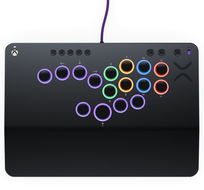 Kontroller lojërash Victrix Pro KO Leverless Fight Stick, për Xbox edhe PC, 16 butona, gri metalike