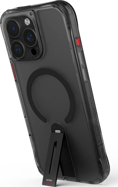 Kuti mbrojtëse Skinarma Helix për iPhone 16 Pro Max, me MagSafe, stendë 360°, e zezë