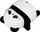 Llampë nate Sleeping Panda, LED, me touch, bardhë e zi