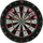 Set dart Deluxe, tabelë 45 cm me dy anë, 6 shigjeta, i zi
