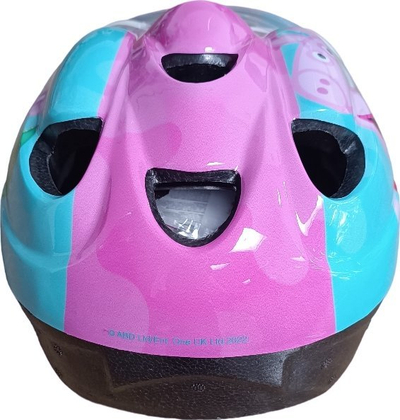 Helmet biçiklete Peppa Pig për kalamaj, madhësia S 52-56 cm, rozë me blu