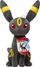 Lodër pelushi Pokemon Umbreon, 20 cm, origjinale, e zezë