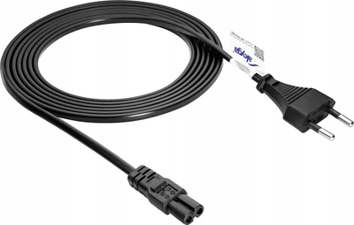 Kabllo rryme Akyga AK-RD-02C, 3m, Euro në C7, e zezë