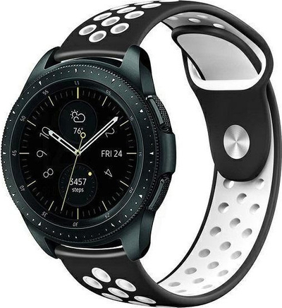 Rrip ore Beline Sport Silicone, 22mm, silikon, i zi me të bardhë
