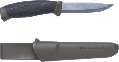 Нож за на отворено Morakniv Companion MG, нерѓосувачки челик, гумена рачка, маслинеста боја
