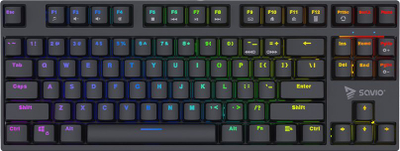 Tastierë mekanike Savio Rampage Blue Savio, RGB, wireless USB, e zezë