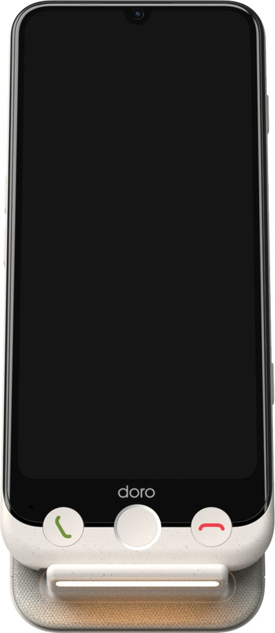 Karikues pa tela Doro Aurora Series, stand për telefon, i bardhë