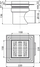 Trap dyshemeje horizontal DN110, 150x150mm, plastik, për dush walk in