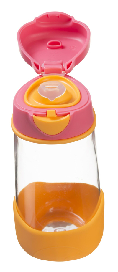 Shishe sportive b.box Tritan, 450ml, me pipë silikoni, gri