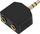 Adapter audio Blow 9974, splitter jack 3.5mm, 1 në 2, i zi