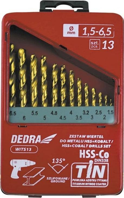Set stërvillash Dedra WITS13, 13 copë, për metal