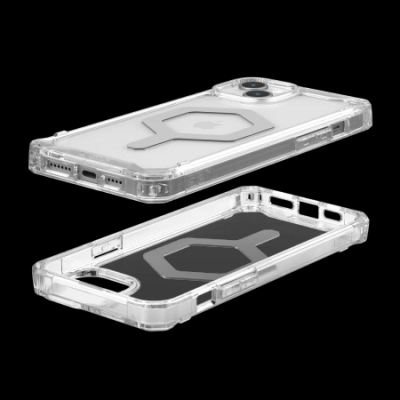 Mbrojtëse telefoni UAG Plyo për iPhone 15 Plus 6.7", me magnet MagSafe, transparente argjendi