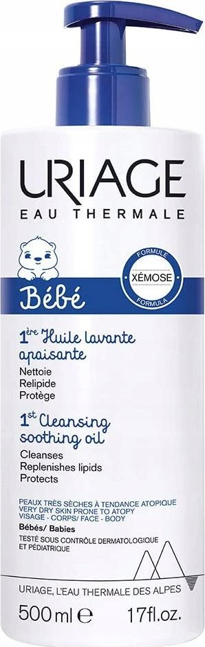 Vaj pastrimi Uriage Bebe 1st Cleansing Soothing Oil, 500 ml, për bebe