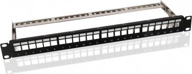 Patch panel Wentronic Goobay 95743, 24 porta STP, 1U 19", i zi