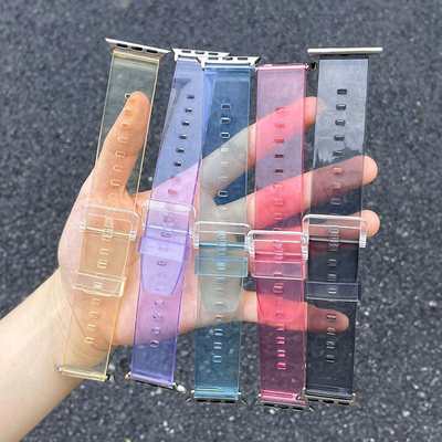 Rrip dore Apple Watch Strap Light, për Series 4 5 6 SE, 42 44mm, rozë e tejdukshme