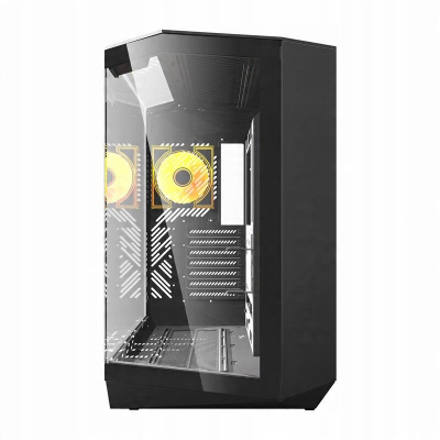 Kase kompjuteri DarkFlash DY470, ATX Mid Tower, 4 fansa gaming, e zezë