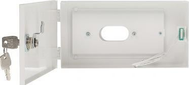 Strehë metalike për tastierë alarmi Pulsar OBU-M-LED AWO352 LED/B, me çelës, e bardhë