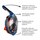 Maskë zhytjeje Beaster BS1520SF, full face, L/XL, blu me të zezë