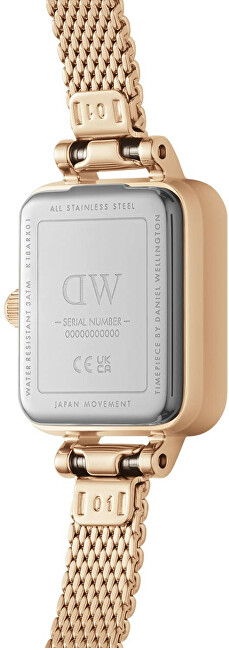 Orë për femra Daniel Wellington Micro Quadro Mini Melrose, e artë