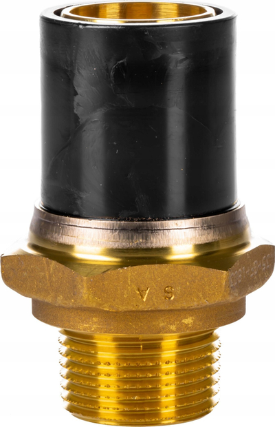 Адаптер ПЕ месинг GZ, d32x1\", PE100 SDR11, PN10 гас PN16 вода