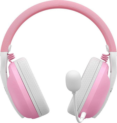 Kufje gaming Havit Fuxi H1, wireless 2.4G Bluetooth, mikrofoni me kabllo, rozë