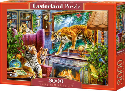 Puzzle Castorland Tigers Coming to Life, 3000 copa, për të rritur, shumëngjyrësh