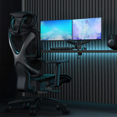Гејминг столица ThunderX3 XTC Mesh, ергономска, дишлива мрежа, црна