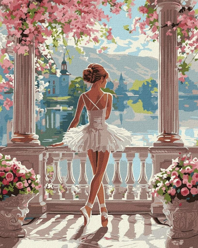Set pikturimi Ideyka Wonderful Ballerina, sipas numrave, 40 x 50 cm, shumëngjyrësh