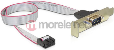 Kabllo seriale DeLOCK 89300, DB9 9-pin COM, 0.4 m, gri