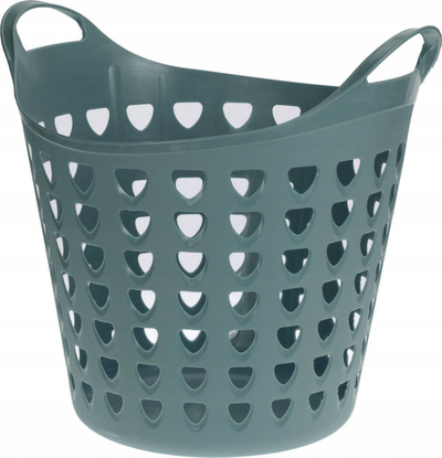 Shportë rrobash fleksibile plastikë, 26L, blu e errët