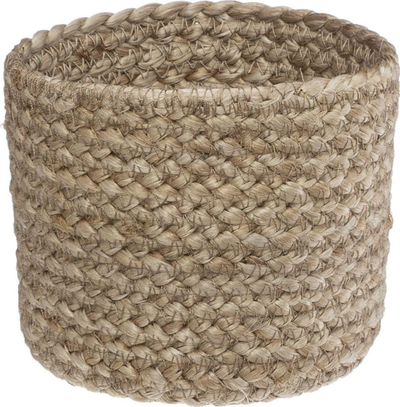 Set shporta dekorative H&amp;S Decoration, 3 copë, jute natyrale, të bardha