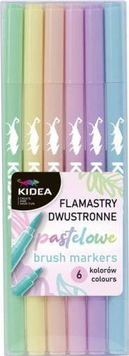 Markera me dy anë Derform KIDEA, set 6 ngjyra pastel