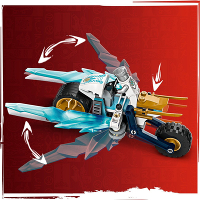 Set LEGO Ninjago Motoçikleta e Akullit e Zane 71816, 84 copë, për kalamaj 7+, shumëngjyrësh
