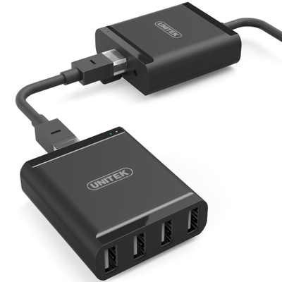 HUB USB Unitek Y-2516, 4 porta USB 2.0, 480 Mbps, i zi