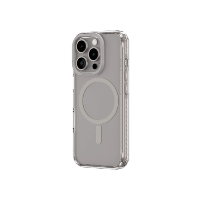 Mbulesë telefoni Amazingthing Titan Pro Mag, për iPhone 16 Pro Max, me unazë magnetike MagSafe, gri e tejdukshme