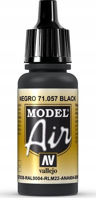 Bojë akrilike për aerograf Vallejo Model Air 057, 17ml, e zezë