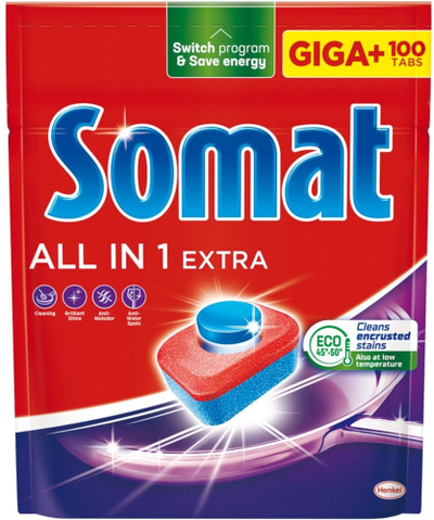 Tableta për lavastovilje Somat All in 1 Extra, 100 copë, 1660 g