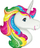 Balon folie Godan Unicorn Head, 61 cm, shumëngjyrësh