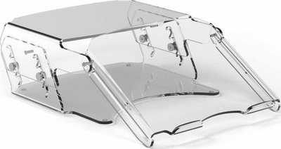 Stendë monitori Fellowes Clarity 9731201, e rregullueshme, me mbajtës letrash, transparente