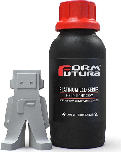 Resinë 3D FormFutura Platinum LCD Series, 500g, Solid Light Grey, gri e hapur