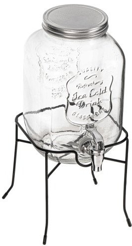 Dispenzer për pije AD 6741, 4L, qelq, me qëndrim, transparent