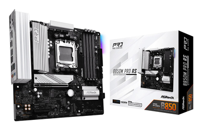 Матична плоча Асрок B850M Pro RS, Socket AM5, DDR5, Micro ATX, црна сребрена