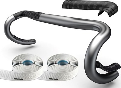 Mbështjellës timoni Selle Italia Shock Absorber Kit, xhel amortizues, për biçikletë rruge, i bardhë