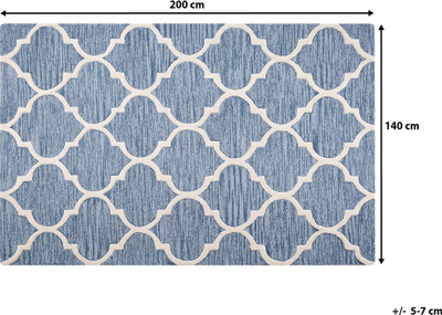 Tapet Oriental Trellis, lesh, 140 x 200 cm, blu