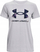 Bluzë sportive Under Armour Sportstyle Graphic, për goca, me mëngë të shkurtra, gri e hapur