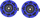 Bori sportive makine Epman 335Hz 400Hz, set 2 copë, 12V, blu